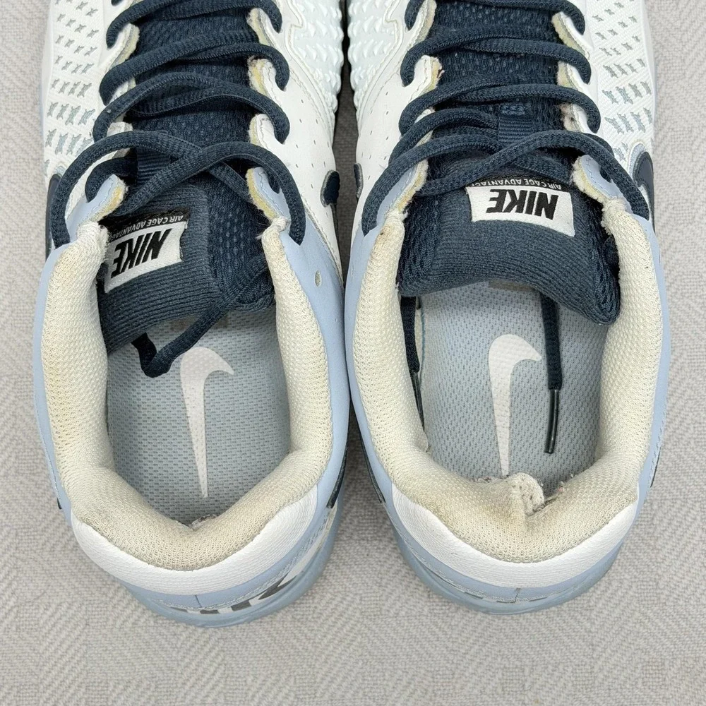 Nike‎ Air Max Cage Advantage Shoes Mens Size 6 White Tennis Cushioned 599360-144